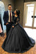 ball gown lace long sleeves prom dress black quinceanera dresses dtp911