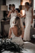boho lace bridal gown spaghetti straps sheath lace wedding dress dtw344