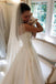Simple Satin Strapless Wedding Dresses, Long Bridal Dress with Pockets