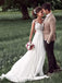 Lace Appliques Wedding Dresses Cap-Sleeves Beach Bridal Gown