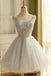 princess tulle graduation dresses short homecoming dress with beading dth358