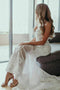 Sweetheart Sheath/Column Beach Wedding Dress With Lace Appliques