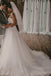 simple strapless lace wedding dress beach bridal gown with slit dtw283