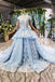 Sky Blue Quinceanera Dresses Ball Gown Vintage Wedding Dress With Appliques Beading