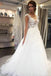 delicate boho wedding dresses sheer round neck tulle bridal gowns dtw271