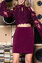 Long Bell Sleeves Two Piece Sheath Homecoming Dresses With Lace Beading