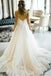 Lovely A-line Straps Wedding Dresses Backless Tulle Bridal Gown