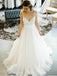 Lovely A-line Straps Wedding Dresses Backless Tulle Bridal Gown