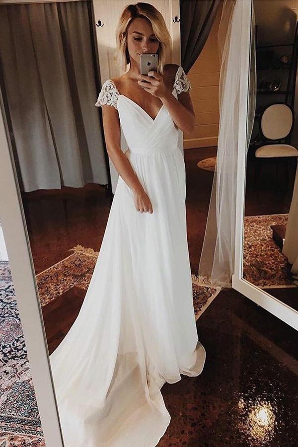 Mermaid Wedding Dresses for Women 2023 Lace Backless Beach Bride Dress  Bohemian Bridal Gowns Ivory at Amazon Women's Clothing store