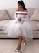 Sexy White Homecoming Dress for Women Long Sleeve Short Evening Party Dress