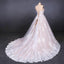 Elegant Strapless Lace Ball Gown Wedding Dresses With Lace Appliques