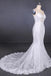 White Mermaid Lace Spaghetti Wedding Dresses With Appliques