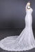 White Mermaid Lace Spaghetti Wedding Dresses With Appliques