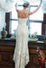 Simple Spaghetti-straps Lace Sheath Prom Dress, Lace Wedding Dress