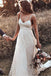 stunning straps rustic backless wedding dress a-line lace bridal gown dtw41
