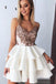 short spaghetti prom dresses backless homecoming dress with layered dth326
