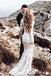 Modest Long Sleeve Mermaid Lace Wedding Dresses Rustic Wedding Gowns