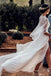 Two Piece Lace Chiffon Convertible Beach Wedding Dresses With Split