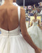 A-Line V-neck Ball Gown Layered Sleeveless Wedding Dress