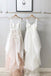 A-line V-neck Beach Wedding Dresses Backless Bridal Gown With Appliques