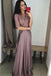 1/2 sleeves prom dresses a-line v-neck lace formal gown dtp756