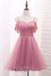 cute sweet 16 dress tulle spaghetti straps homecoming dress dth165