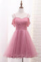 Tulle Spaghetti Straps Homecoming Dress, Cute Sweet 16 Dress