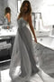 Sexy Backless Prom Dress, Spaghetti Straps Tulle Long Graduation Dress