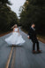 simple country wedding gowns two piece tulle backless wedding dress dtw101