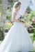 Stunning A Line V-Neck Pleated Simple Satin Wedding Bridal Dress