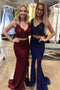 Two Piece Prom Dresses With Lace Top, Mermaid/Trumpet Evening Gowns With Beading