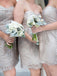 Sheath Sweetheart Above-Knee Lace Short Bridesmaid Dresses