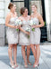 Sheath Sweetheart Above-Knee Lace Short Bridesmaid Dresses