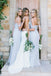 Off-Shoulder Floor-Length Dusty Blue Chiffon Long Bridesmaid Dresses