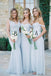 off-shoulder floor-length dusty blue chiffon long bridesmaid dresses dtb116