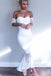 Mermaid Hi-Low Lace Bridesmaid Dresses, Off-Shoulder Short Sleeves Bridesmaid Dress