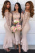 Mermaid Lace Long Sleeves Hi-Low Off-Shoulder Bridesmaid Dresses
