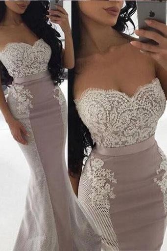 sweetheart mermaid bridesmaid dresses with appliques beading dtb138
