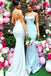 sexy spaghetti straps mermaid sleeveless bridesmaid dress dtb140