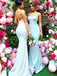Sexy Spaghetti Straps Mermaid Sleeveless Bridesmaid Dress