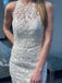 Mermaid Lace Wedding Gown Sleeveless Beach Bridal Dress