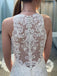 Mermaid Lace Wedding Gown Sleeveless Beach Bridal Dress