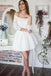 a-line off-the-shoulder 3/4 sleeves lace homecoming dress dth415