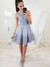 A-line Fit & Flare Lace Applique Short Prom Homecoming Dress