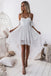 sweetheart lace short prom dress white pleated hollow out high low homecoming dress dth222