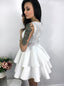 Straps V-Neck Tiered A-line Homecoming Dress with Appliques