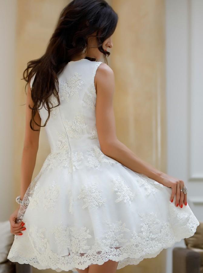 a-line v-neck tulle homecoming dress with appliques dtp285