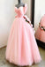 pink sweet 16 dress with handmade flowers princess sweetheart long prom dress dtp825