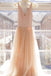 a-line v neck formal dresses v neck tulle beach wedding dresses dtw12