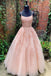 Daffodil Spaghetti Straps Tulle Sleeveless Long Prom Dresses With Appliques